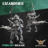 LIZARD WARRIOR RIDER - LIZARDMEN x5 druk 3d