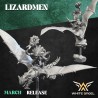 SLIPPERY LIZARD SHAMAN SKYCRAWLER Druk 3d LIZARDMEN White Angels