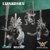 HEAVY SLIPPERY LIZARD sculpted by White Angel Miniatures. x10 LIZARDMEN 3d