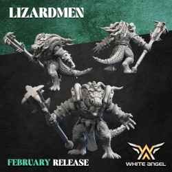 CROCOGATOR LIZARDMEN Druk 3d White Angels
