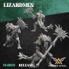 HEAVY SLIPPERY LIZARD sculpted by White Angel Miniatures. x10 LIZARDMEN 3d