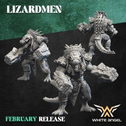 CROCOGATOR LIZARDMEN Druk 3d White Angels