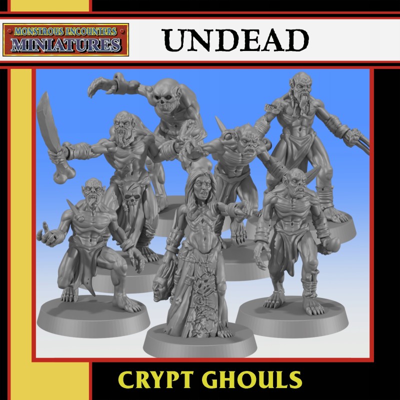 UNDEAD: Crypt Ghouls Unit x 7- Monstrous Encounters