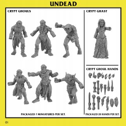 UNDEAD: Crypt Ghouls Unit x 7- Monstrous Encounters