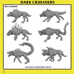 DARK CRUSADERS: Hell Hounds Unit x 6 Monstrous Encounters