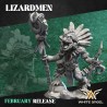 SLIPPERY LIZARD SHAMAN Druk 3d LIZARDMEN White Angels