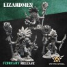 SLIPPERY LIZARD SHAMAN Druk 3d LIZARDMEN White Angels