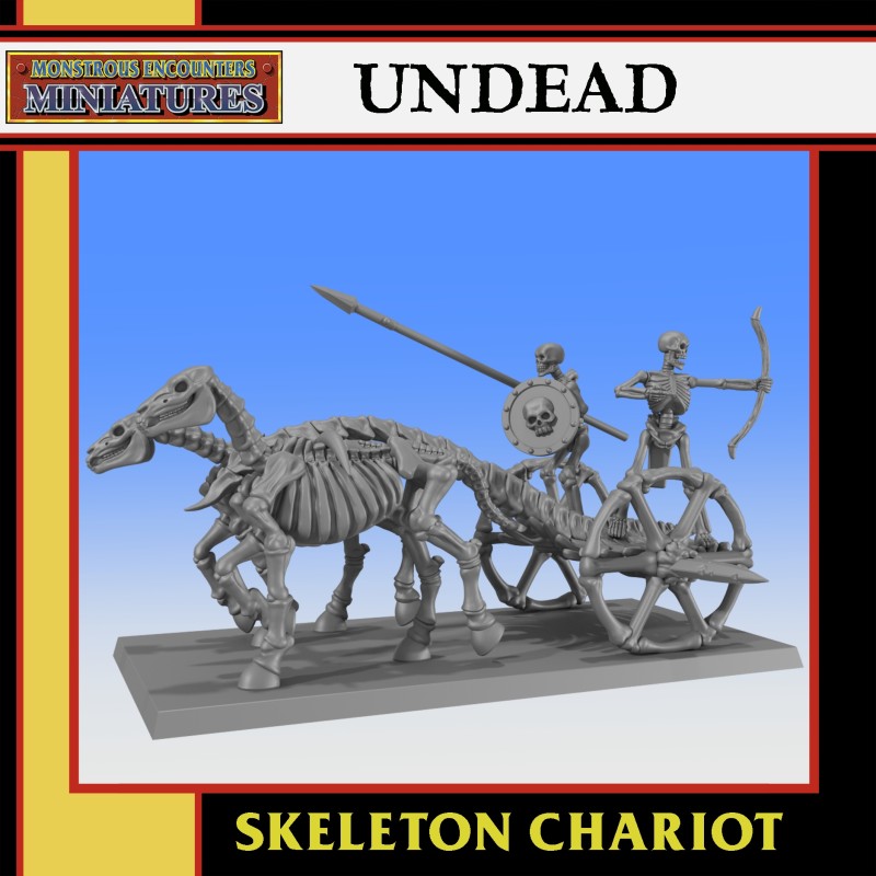 UNDEAD: Skeleton Chariot druk 3d Monstrous Encounters
