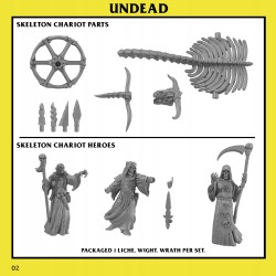 UNDEAD: Skeleton Chariot druk 3d Monstrous Encounters