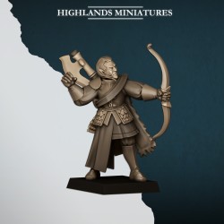 Nemean Lions with Bows x7 + cmd - Bigusson - Highlands Miniatures