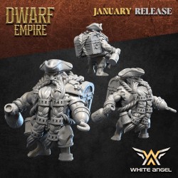 Dwarf Pirate x10 - Bigusson - Druk 3D - White Angels