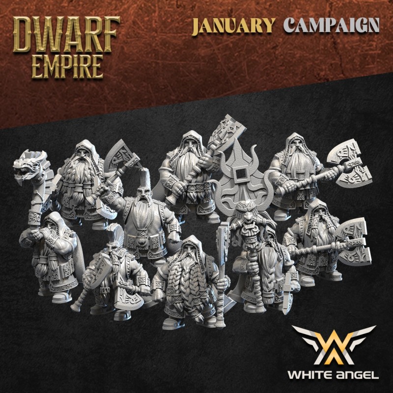 Dwarf Priest Killer x10 - Bigusson - Druk 3D - White Angels Dwarf Priest Killer x10 - Bigusson - Druk 3D - White Angels