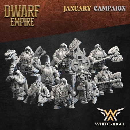Dwarf Priest Killer x10 - Bigusson - Druk 3D - White Angels