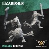 SLIPPERY LIZARD x10 druk 3d LIZARDMEN White Angels