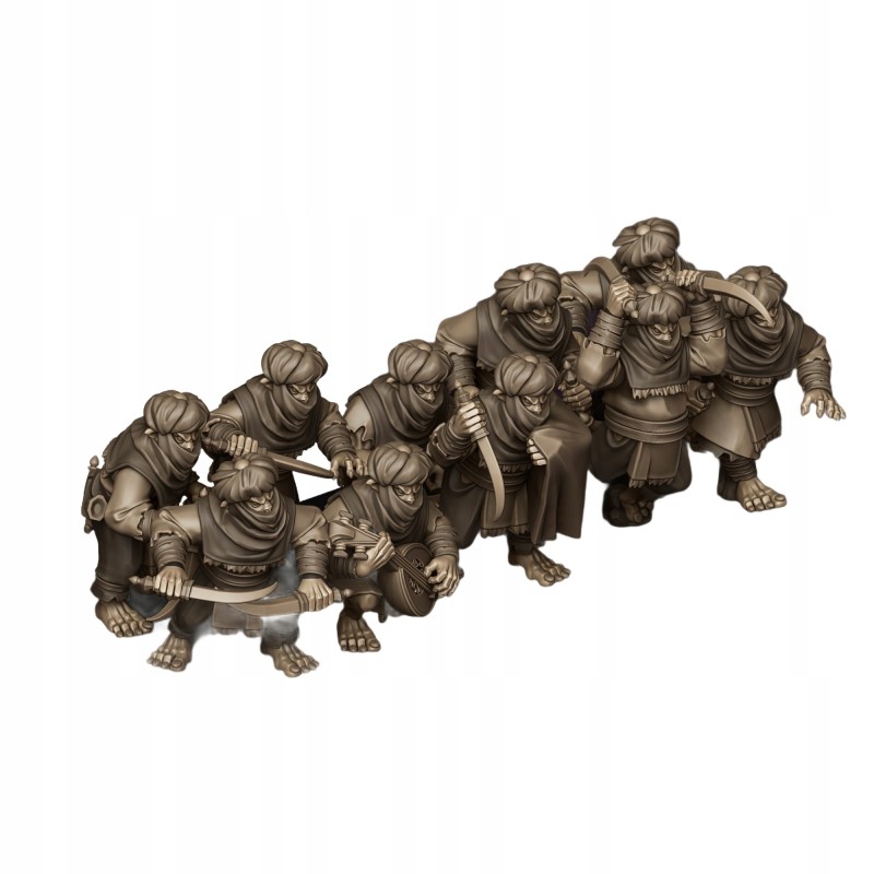 Hobgoblin Backstabbers x 10 druk 3d Chaos Dwarfs Highlands Miniatures
