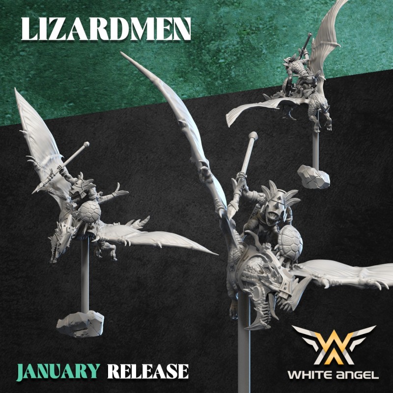 SKYCRAWLER LIZARD x3 druk 3d LIZARDMEN