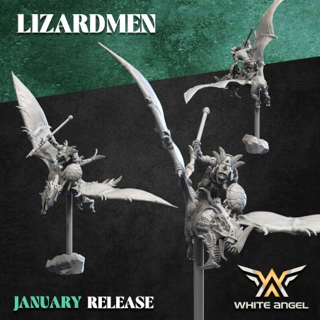 SKYCRAWLER LIZARD x3 druk 3d LIZARDMEN