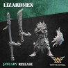 COMMANDER LIZARD Druk 3d LIZARDMEN White Angels