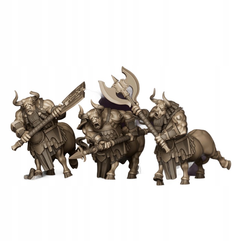 Marduk Minotaurs x3 regular Druk 3d Krasnoludy Chaosu Highlands Miniatures