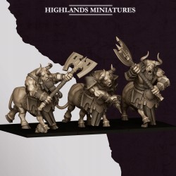 Marduk Minotaurs x3 regular Druk 3d Krasnoludy Chaosu Highlands Miniatures