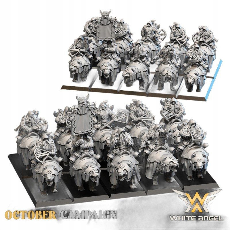 Dwarf Ranger Bear x5 Krasnoludy White Angel Miniatures