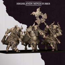 Marduk Minotaurs x3 regular Druk 3d Krasnoludy Chaosu Highlands Miniatures