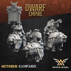 Dwarf Ranger Bear x5 Krasnoludy White Angel Miniatures