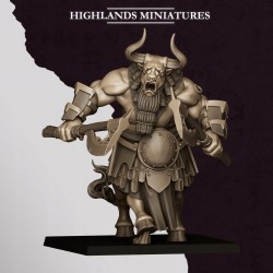Marduk Minotaurs x3 regular Druk 3d Krasnoludy Chaosu Highlands Miniatures