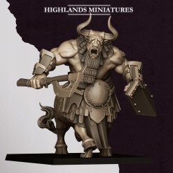 Marduk Minotaurs x3 regular Druk 3d Krasnoludy Chaosu Highlands Miniatures