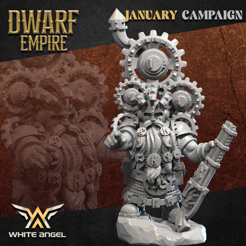 DWARF MASTER ENGINEER - Bigusson - Druk 3D - White Angels DWARF MASTER ENGINEER - Bigusson - Druk 3D - White Angels