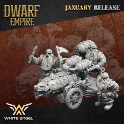 DWARF FLAME CANNON - Bigusson - Druk 3D - White Angels
