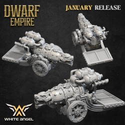 DWARF FLAME CANNON - Bigusson - Druk 3D - White Angels