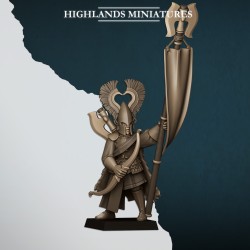 Nemean Lions with Bows x7 + cmd - Bigusson - Highlands Miniatures