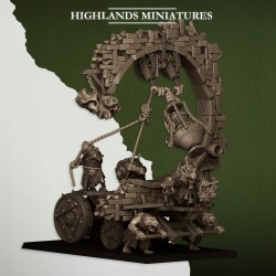 Moving Sewer with optional Bell and Censer - Druk 3d - Highlands Miniatures