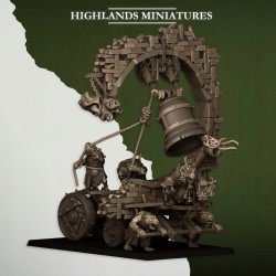 Moving Sewer with optional Bell and Censer - Druk 3d - Highlands Miniatures