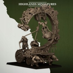 Moving Sewer with optional Bell and Censer - Druk 3d - Highlands Miniatures