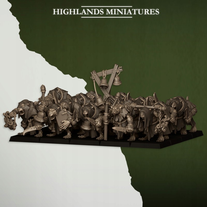 Vermin Acolytes x7 + cmd - Bigusson - Druk 3d - Highlands Miniatures Vermin Acolytes x7 + cmd - Bigusson - Druk 3d - Highlands Miniatures