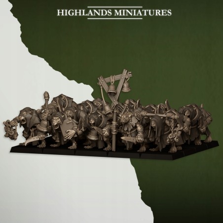 Vermin Acolytes x7 + cmd - Bigusson - Druk 3d - Highlands Miniatures