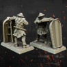 Medieval Crossbowmen Unit x 5 - Druk 3d - Bigusson - Highlands Miniatures