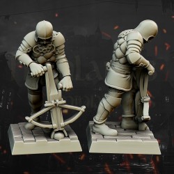 Medieval Crossbowmen Unit x 5 - Druk 3d - Bigusson - Highlands Miniatures