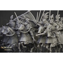 Sunland Knights on Horse x 2 + 3 cmd - druk 3d - Highlands Miniatures