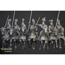Sunland Knights on Horse x 2 + 3 cmd - druk 3d - Highlands Miniatures