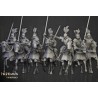 Sunland Knights on Horse x 2 + 3 cmd - druk 3d - Highlands Miniatures