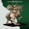 Mounted Feral Elf Druid on Unicorn - Highlands Miniatures Druk 3D