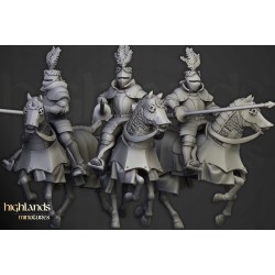 Sunland Knights on Horse x 2 + 3 cmd - druk 3d - Highlands Miniatures