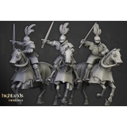 Sunland Knights on Horse x 2 + 3 cmd - druk 3d - Highlands Miniatures