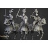Sunland Knights on Horse x 2 + 3 cmd - druk 3d - Highlands Miniatures