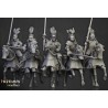 Sunland Knights on Horse x 2 + 3 cmd - druk 3d - Highlands Miniatures