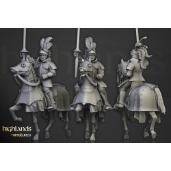 Sunland Knights on Horse x 2 + 3 cmd - druk 3d - Highlands Miniatures