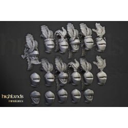 Sunland Knights on Horse x 2 + 3 cmd - druk 3d - Highlands Miniatures